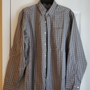 Eddie bauer gray button down dress shirt